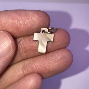 Small Brown Shell Cross Charms